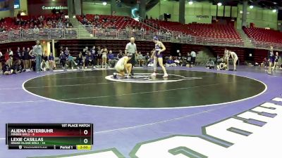 125 lbs Finals (2 Team) - Lexie Casillas, Grand Island Girls vs Aliena Osterbuhr, Minden Girls