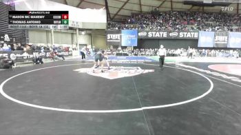 Boys 1A 132 lbs Champ. Round 2 - Mason Mc Manemy, Cascade Christian vs Thomas Antonio, Royal