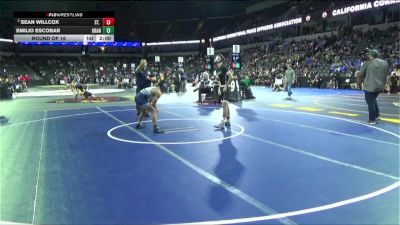 120 lbs Round Of 16 - Sean Willcox, St. John Bosco (SS) vs Emilio Escobar, Granite Hills (SD)