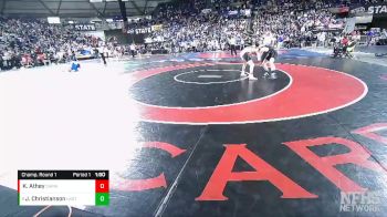 4A 113 lbs Champ. Round 1 - Jacob Christianson, Lake Stevens vs Kian Athey, Camas