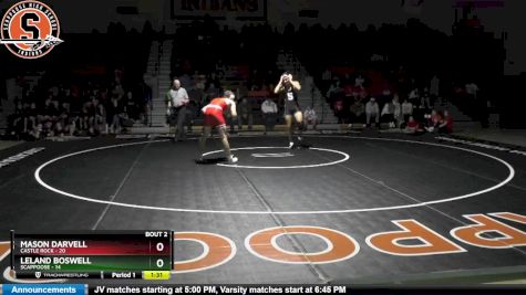 160 lbs Round 2 (3 Team) - Leland Boswell, Scappoose vs Mason Darvell, Castle Rock