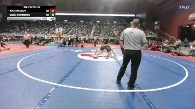 155 lbs 1st Place Match - Alix Sorensen, Thermopolis vs Sarah Eddy, Rock Springs