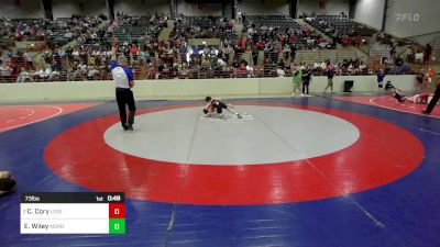 73 lbs Quarterfinal - Christian Cory, Level Up Wrestling Center vs Elijah Wiley, Morris Fitness Wrestling Club