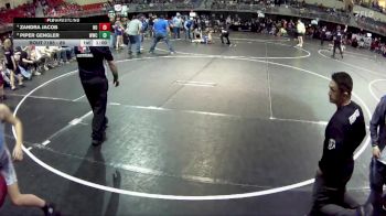 89 lbs Cons. Round 3 - Zandra Jacob, Neligh Oakdale vs Piper Gengler, Wrestling With Character