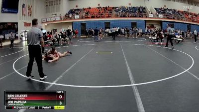 138 lbs Champ. Round 2 - Joe Papalia, Landon School vs Ben Celeste, St. James School