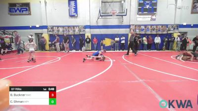 67-70 lbs Consolation - Bowman Buckner, Berryhill Wrestling Club vs Charles Ohman, Mannford Pirate Youth Wrestling