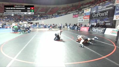 2A/1A Boys 132 Cons. Semi - Bridger Fosmark, Culver Boys vs Julio Reyes Hernandez, Kennedy Boys