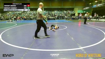 46 lbs Quarterfinal - Vincent Jimenez, Rising Sun Wrestling Club vs Bentley Coberly, Salem Elite Mat Club