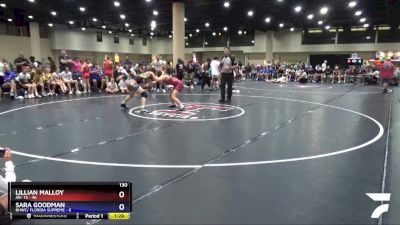 130 lbs Round 3 (6 Team) - Lillian Malloy, AR- 15 vs Sara Goodman, BHWC/ Florida Supreme