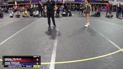 110 lbs Quarters & 1st Wb (16 Team) - Abigail Trujillo, William Penn vs Paige Morales, University Of Providence