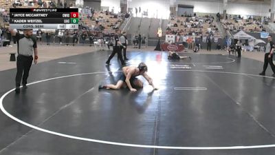 A 165 lbs Cons. Semi - Jayce McCartney, Creek Wood High School vs Kaden Weitzel, Livingston Academy