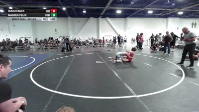 90 lbs Semifinal - Isaiah Baca, Juggernaut WC vs Masten Felix, Poway Elite