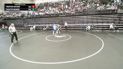 3A 215 lbs Quarterfinal - Weston Richins, Union vs Daxtyn Mower, Carbon