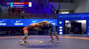 57 kg 1/8 Final - Merey Bazarbayev, Kazakhstan vs Ahmad Mohammadnezhadjavan, Iran