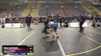 145 lbs Placement Matches (16 Team) - Erica Schroeder, Colorado Mesa University vs Lilly Luttrell, Presbyterian