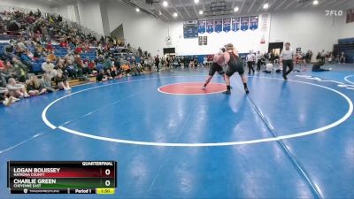 285 lbs Quarterfinal - Logan Bouissey, Natrona County vs Charlie Green, Cheyenne East