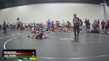 90 lbs Round 9 (10 Team) - Cael Powers, Georgia United Blue vs Ian Rotramel, Backyard Brawlers Red