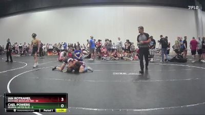 90 lbs Round 9 (10 Team) - Cael Powers, Georgia United Blue vs Ian Rotramel, Backyard Brawlers Red