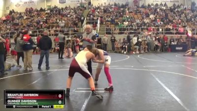 125 lbs Round 1 - Gunner Davidson, Chesapeake Youth Wrestling vs Brantlee Haybron, Vinton County