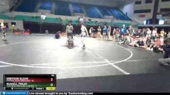 80 lbs Round 2 (3 Team) - Greyson Sloan, Eastside Youth Wrestling vs Russell Finlay, Team Bear Wrestling Club Red