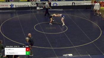 117 lbs Consy Semi - B Rd 7 G Rd 4 - Zach Hill, Seneca Valley vs Kross Cassidy, Bedford