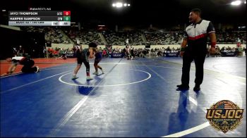 100 lbs Rr Rnd 2 - Jayci Thompson, Little Axe Takedown Club vs Harper Sampson, Coweta Tiger Wrestling
