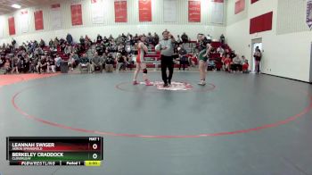 130 lbs Quarterfinal - Leannah Swiger, Akron Springfield vs Berkeley Craddock, Cloverleaf