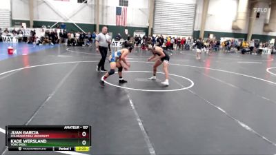 157 lbs Cons. Round 4 - Kade Wersland, York (Neb.) vs Juan Garcia, Colorado Mesa University