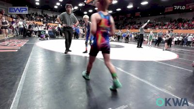 70 lbs Round Of 16 - Kaisan Thompson, Clinton Youth Wrestling vs Easton Bowen, Standfast OKC