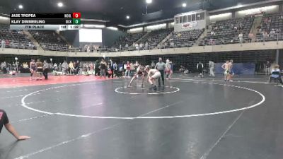 136 lbs 7th Place - Jase Tropea, Woolwich Township vs Klay Dimmerling, Dickerson