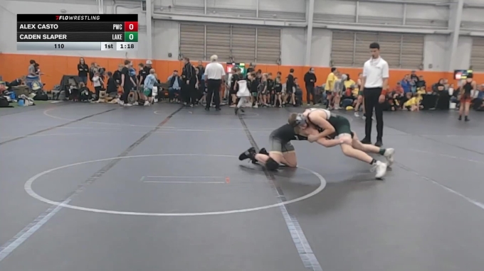 110 lbs Finals (2 Team) - Caden Slaper, Lake WC vs Alex Casto, Pursuit WC