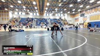 157 Blue 3rd Place Match - Demetri Zertopoulis, Palmetto Ridge H.S. vs Elijah Novoa, Camden