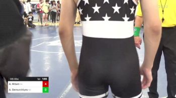 145-C lbs Round Of 32 - Aiden Milam, OH vs Aslan Demurchiyev, NC