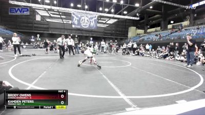 56 lbs Placement - Brody Owens, Kansas Warriors 1 vs Kamden Peters, Prodigy NDT