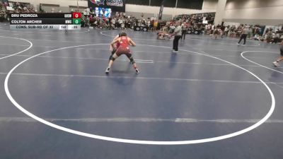 120 lbs Cons. Sub-rd Of 32 - Dru Pedroza, Glendora High School Wrestling vs Colton Archer, MWC Wrestling Academy
