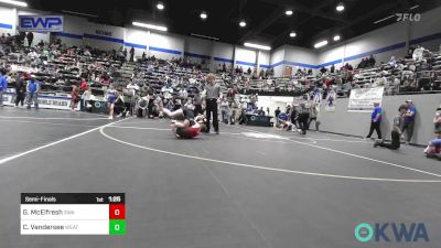 70 lbs Semifinal - Gage McElfresh, Shelton Wrestling Academy vs Crew Vandersee, Weatherford Youth Wrestling