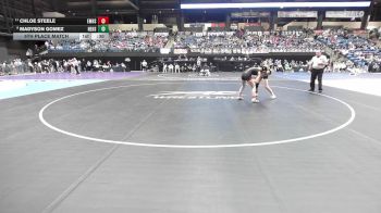100 lbs 5th Place Match - Chloe Steele, Emporia HS vs Madyson Gomez, Newton HS