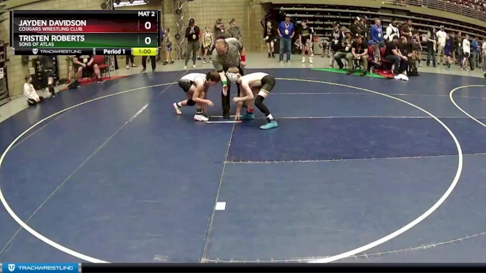 92 lbs Cons. Semi - Jayden Davidson, Cougars Wrestling Club vs Tristen ...