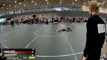 56 lbs Round 3 (6 Team) - David Comes, Crossroads Wrestling vs Logan Kohler, Rough House