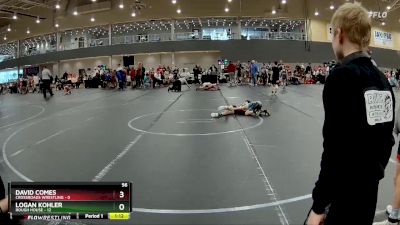 56 lbs Round 3 (6 Team) - David Comes, Crossroads Wrestling vs Logan Kohler, Rough House