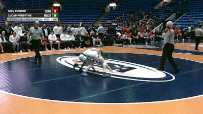 132 lbs Finals (8 Team) - Lucas Forsythe, New Lenox (Providence Catholic) vs Max Cumbee, Elmhurst (IC Catholic)