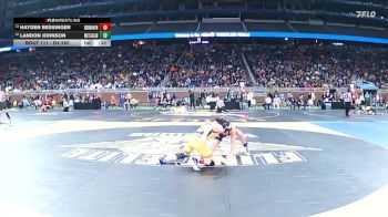 D1-126 lbs Cons. Round 1 - Landon Johnson, John Glenn HS (Westland) vs Hayden Bessinger, Grand Haven HS