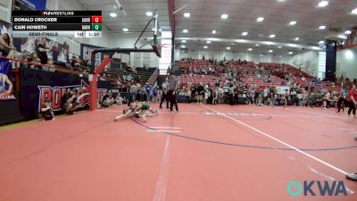76 lbs Semifinal - Donald Crocker, Carroll Wrestling Club vs Cain Howeth, Barnsdall Youth Wrestling