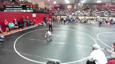 53 lbs Champ. Round 3 - Wrenley Reynolds, 208 Badgers Wrestling Club vs DaeLynn Hernandez, Sublime Wrestling Academy