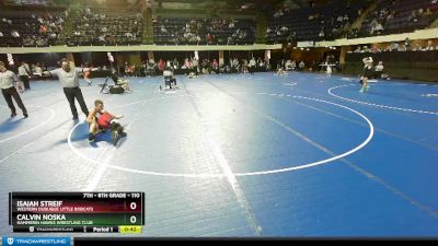 110 lbs Cons. Round 2 - Calvin Noska, Hammerin Hawks Wrestling Club vs Isaiah Streif, Western Dubuque Little Bobcats