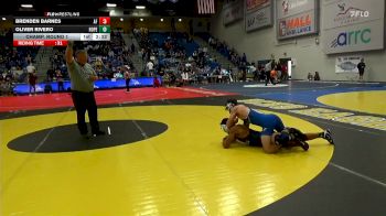 141 lbs Champ. Round 1 - Oliver Rivero, Hope International vs Brenden Barnes, Air Force