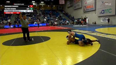 141 lbs Champ. Round 1 - Oliver Rivero, Hope International vs Brenden Barnes, Air Force