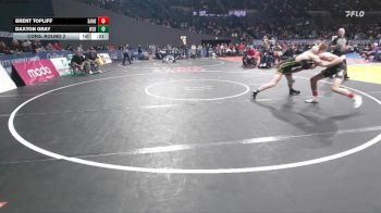 6A Boys 132 lbs Cons. Round 2 - Brent Topliff, Sandy Boys vs Daxton Gray, West Linn Boys