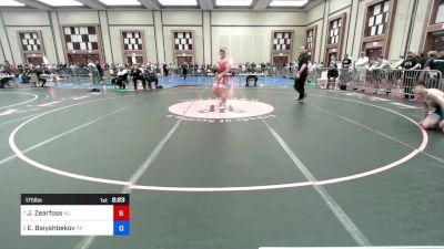 175 lbs Quarterfinal - Jacob Zearfoss, Nj vs Ernazar Baiyshbekov, Pa