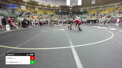 132 lbs Consi Of 4 - Eli Mills, Pottsville Apache Youth Wrestling vs Duke Hightower, Arkansas